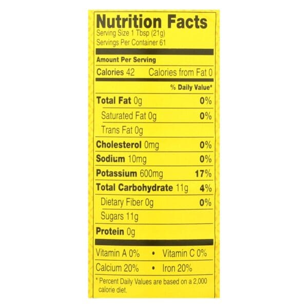 Plantation Blackstrap Molasses Syrup - Unsulphured - Case of 12 - 31 Fl oz. - Image 2