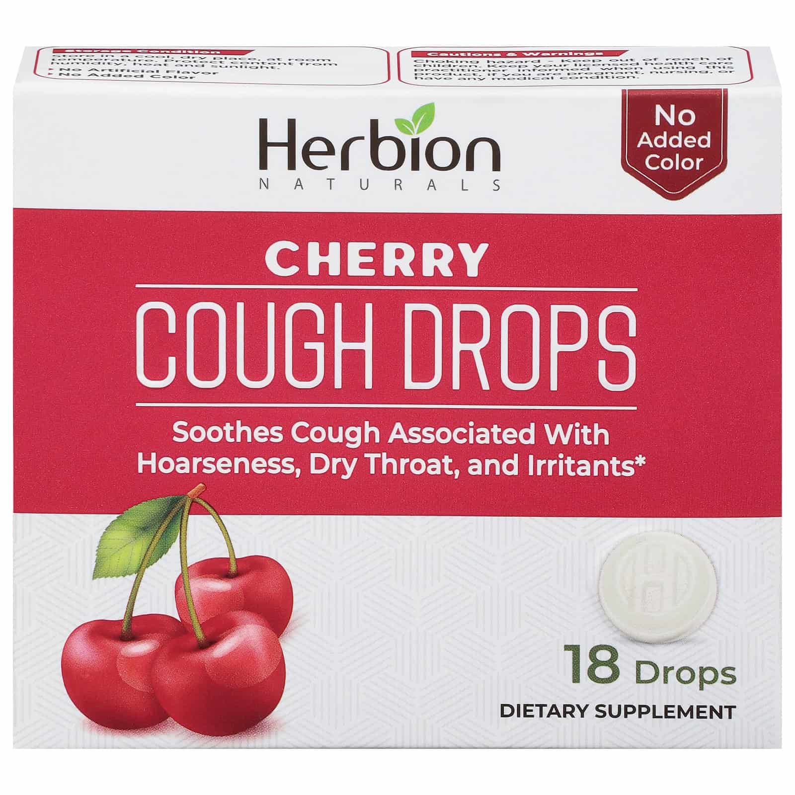 Herbion Naturals - Cough Drops Cherry - 1 Each - 18 CT - Image 2