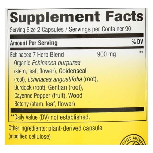 Nature's Way - Echinacea Goldenseal - 180 Capsules - Image 2