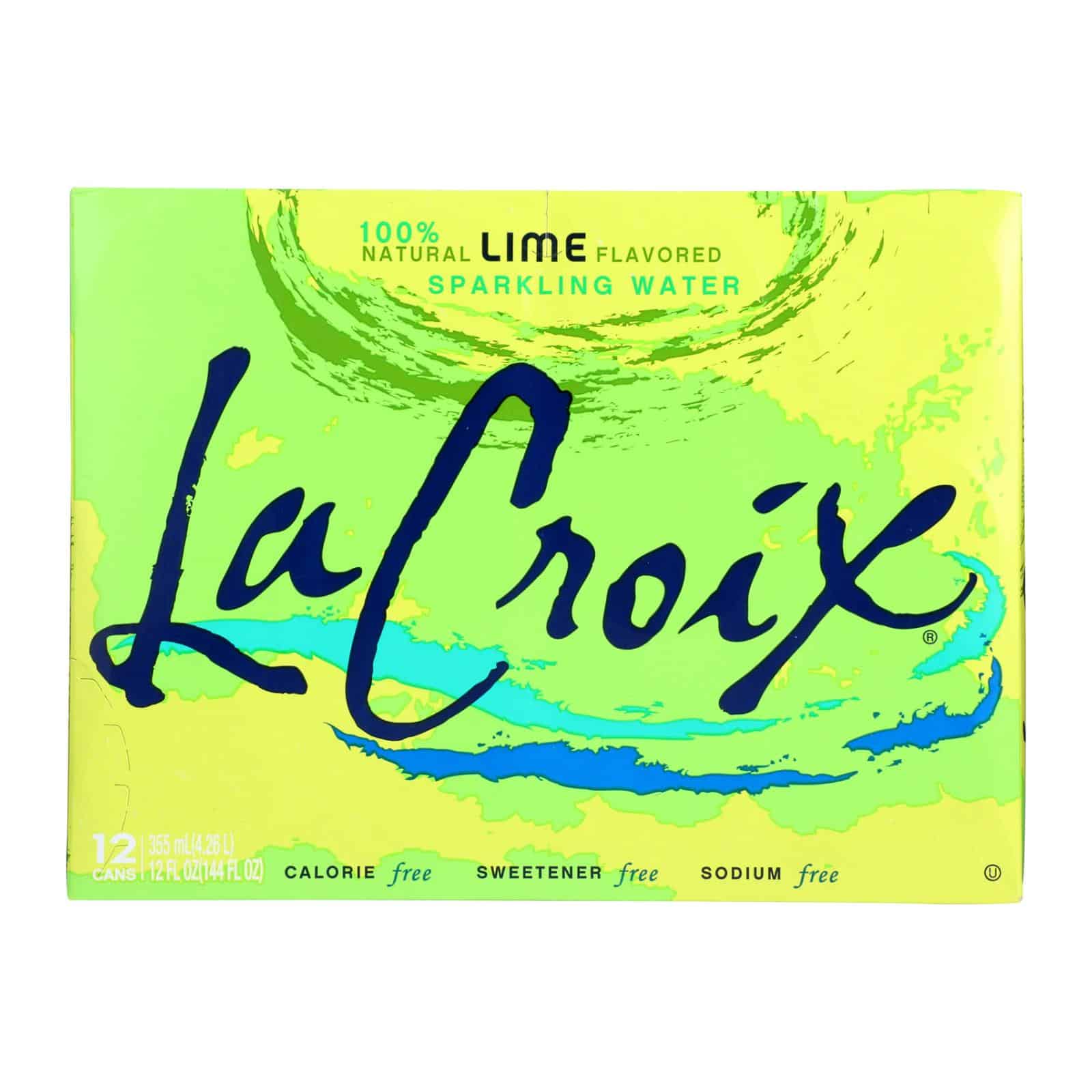 Lacroix Sparkling Water - Lime - Case of 2 - 12 Fl oz. - Image 2