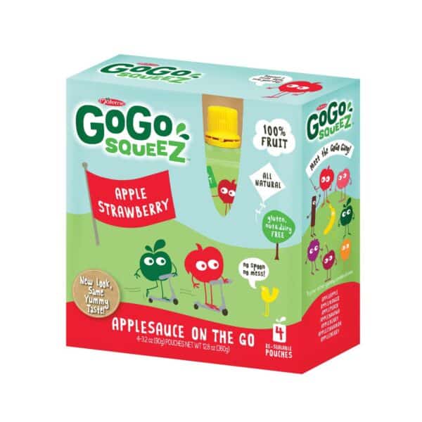 GoGo Squeeze Organic Applesauce - Apple Strawberry - Case of 12 - 3.2 oz. - Image 3