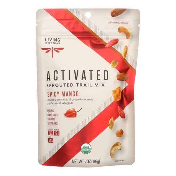 Living Intentions Trail Mix - Organic - Sprouted - Mango Goji Fire - 7 oz - case of 6