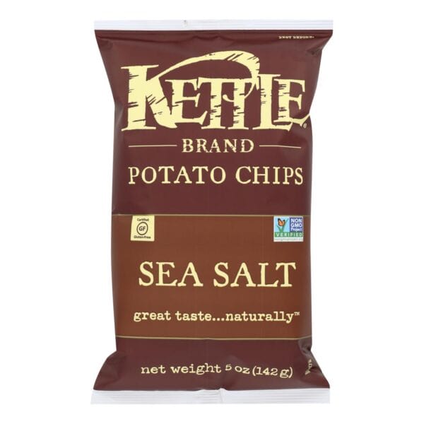 Kettle Brand Potato Chips - Sea Salt - Case of 15 - 5 oz. - Image 2