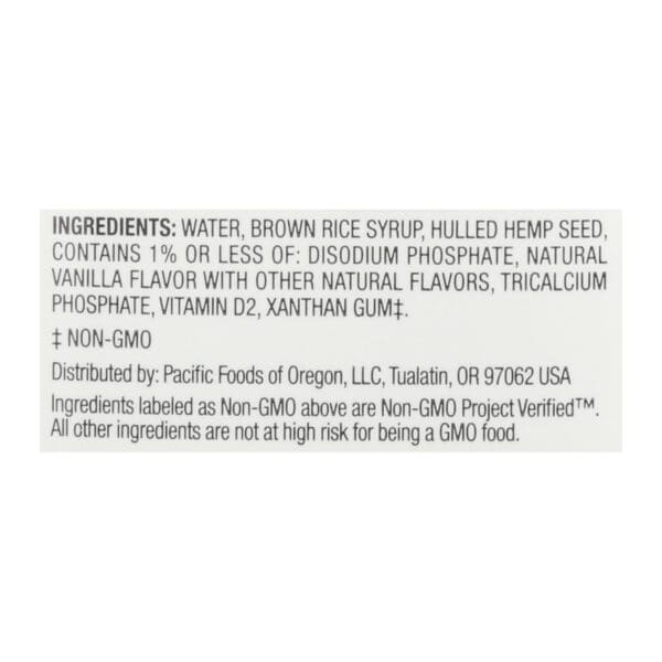 Pacific Natural Foods Hemp Vanilla - Non Dairy - Case of 12 - 32 Fl oz. - Image 3