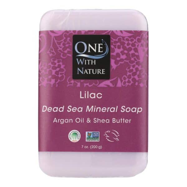 One With Nature Triple Milled Soap Bar - Lilac - 7 oz