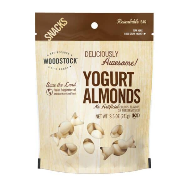 Woodstock Yogurt Almonds - Case of 8 - 8.5 OZ - Image 2