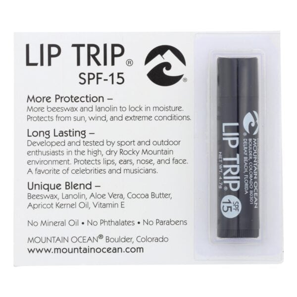 Mountain Ocean - Lip Trip Lip Balm - SPF15 - Case of 12 - 0.165 oz. - Image 2