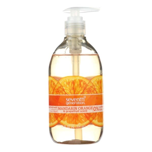 Seventh Generation Hand Wash - Natural - Orange Grpfr - 12 fl oz - 1 Case - Image 2