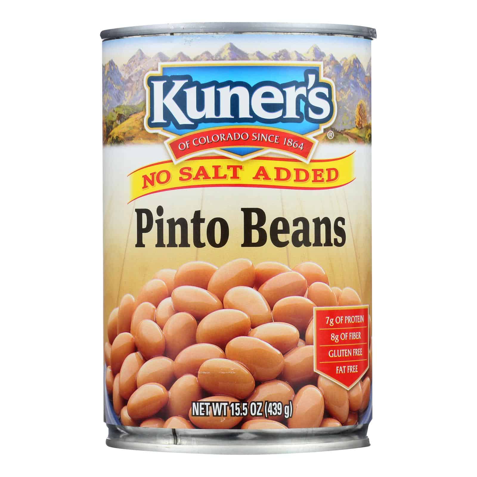 Kuner - Pinto Beans - No Salt Added - Case of 12 - 15 oz. - Image 2