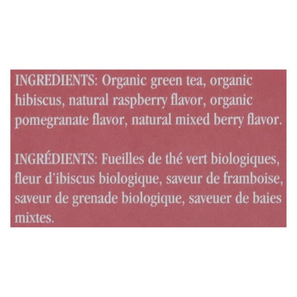 Uncle Lee's Imperial Organic Pomegranate Green Tea with Mixed Berries - 18 Tea Bags - Image 3