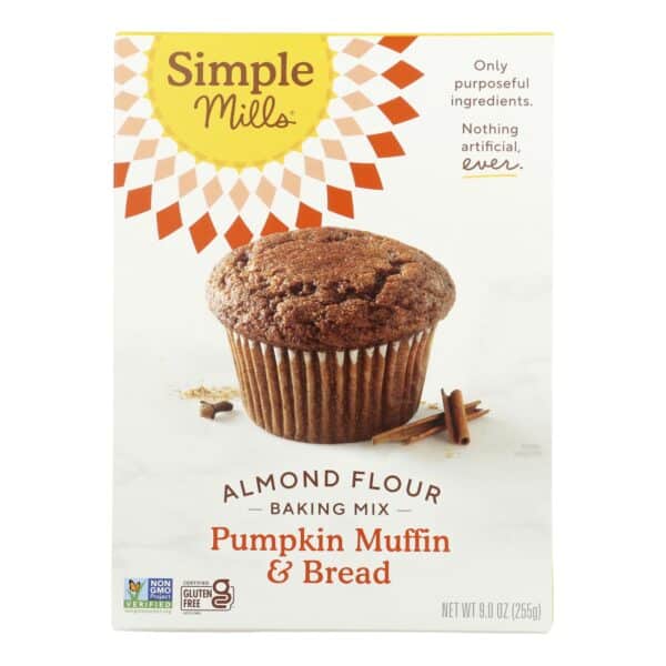 Simple Mills Almond Flour Pumpkin Muffin and Bread Mix - Case of 6 - 9 oz.
