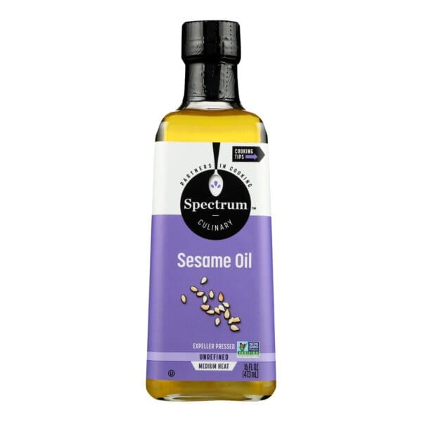 Spectrum Naturals - Sesame Oil Unrefined - Case of 12 - 16 FZ