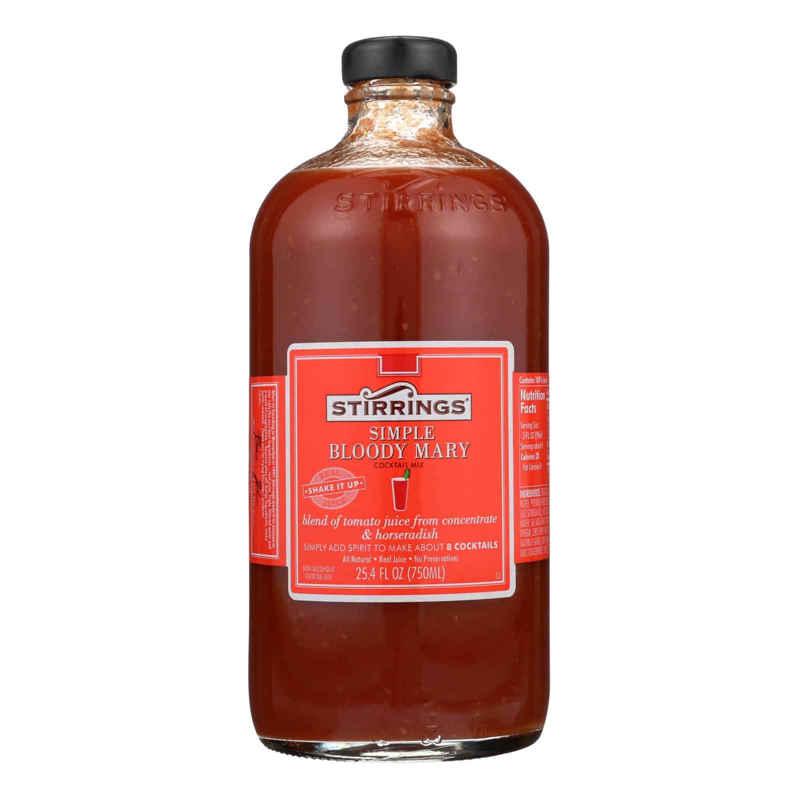 Stirrings Cocktail Mixer - Bloody Mary - Case of 6 - 750 ml - Image 2