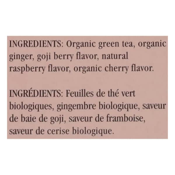 Uncle Lee's Imperial Organic Green Tea with Goji Berry - 18 Tea Bags