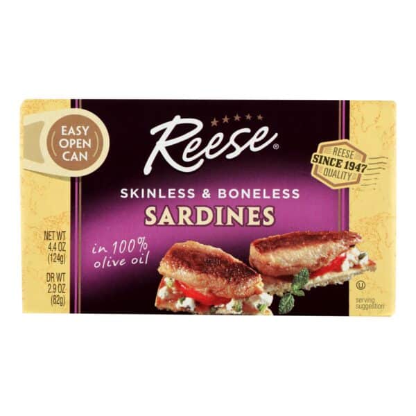 Reese Sardines - Skinless Boneless in Olive Oil - Case of 10 - 4.37 oz - Image 3