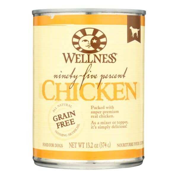 Wellness Dog Canned Food - 95% Chicken - Case of 12 - 13.2 oz. - Image 2