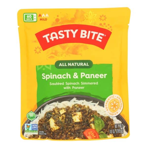 Tasty Bite Entrees - Indian Cuisine - Kashmir Spinach - 10 oz - case of 6