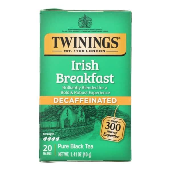 Twinings Tea Breakfast Tea - Irish Decaf - Case of 6 - 20 Bags - Image 2