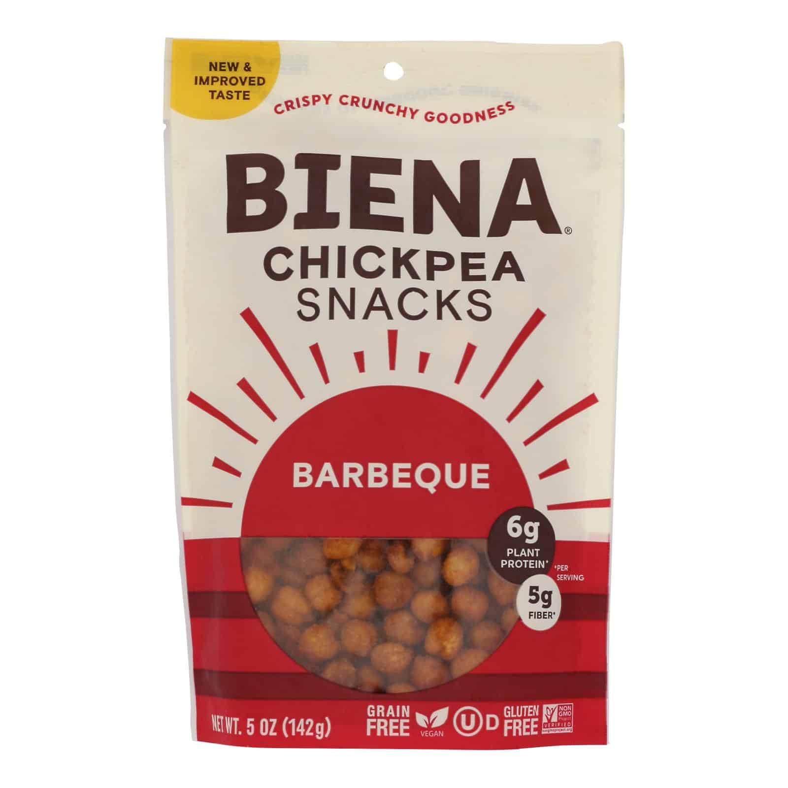 Biena Chickpea Snacks - Barbeque - Case of 8 - 5 oz. - Image 3