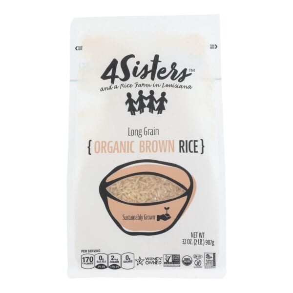 4 Sisters - Rice Og2 Brown Long Grain - CS of 6-2 LB - Image 3