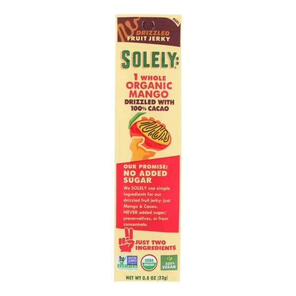 Solely - Fruit Jrky Mango Cacao - Case of 12-.8 OZ