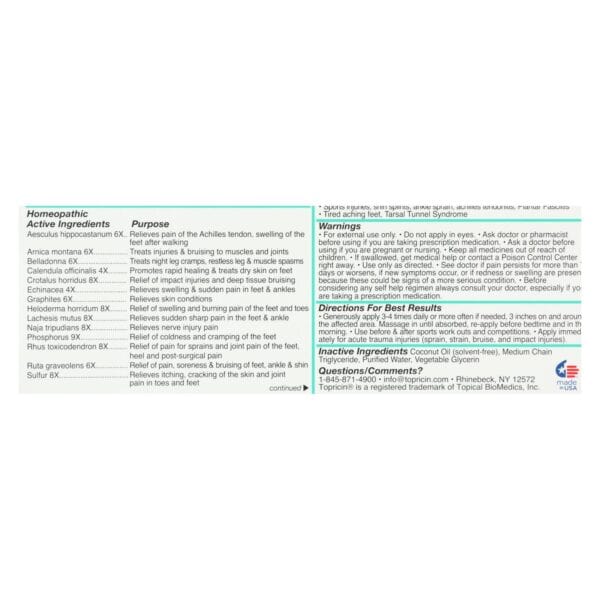 Topricin Foot Therapy - 2 oz