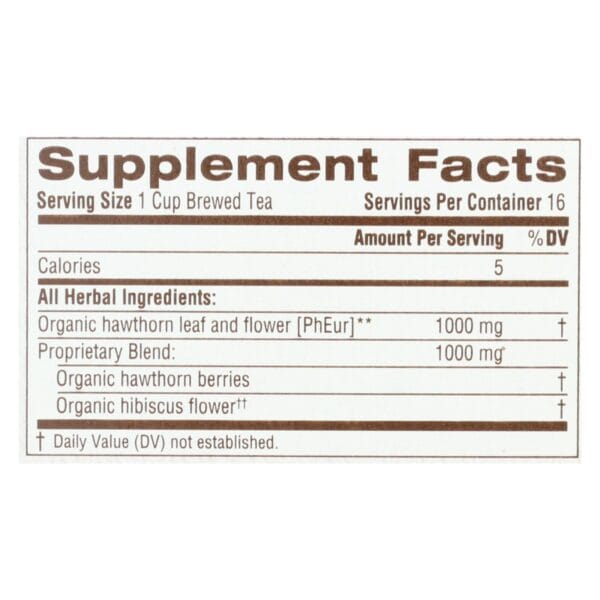Traditional Medicinals Organic Heart Tea - Hawthorn with Hibiscus - Case of 6 - 16 Bags - Image 3