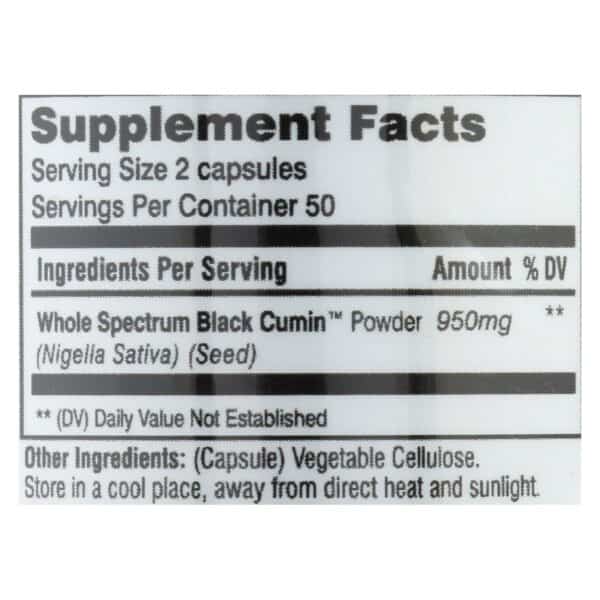 Amazing Herbs - Black Seed - 100 Capsules - Image 2
