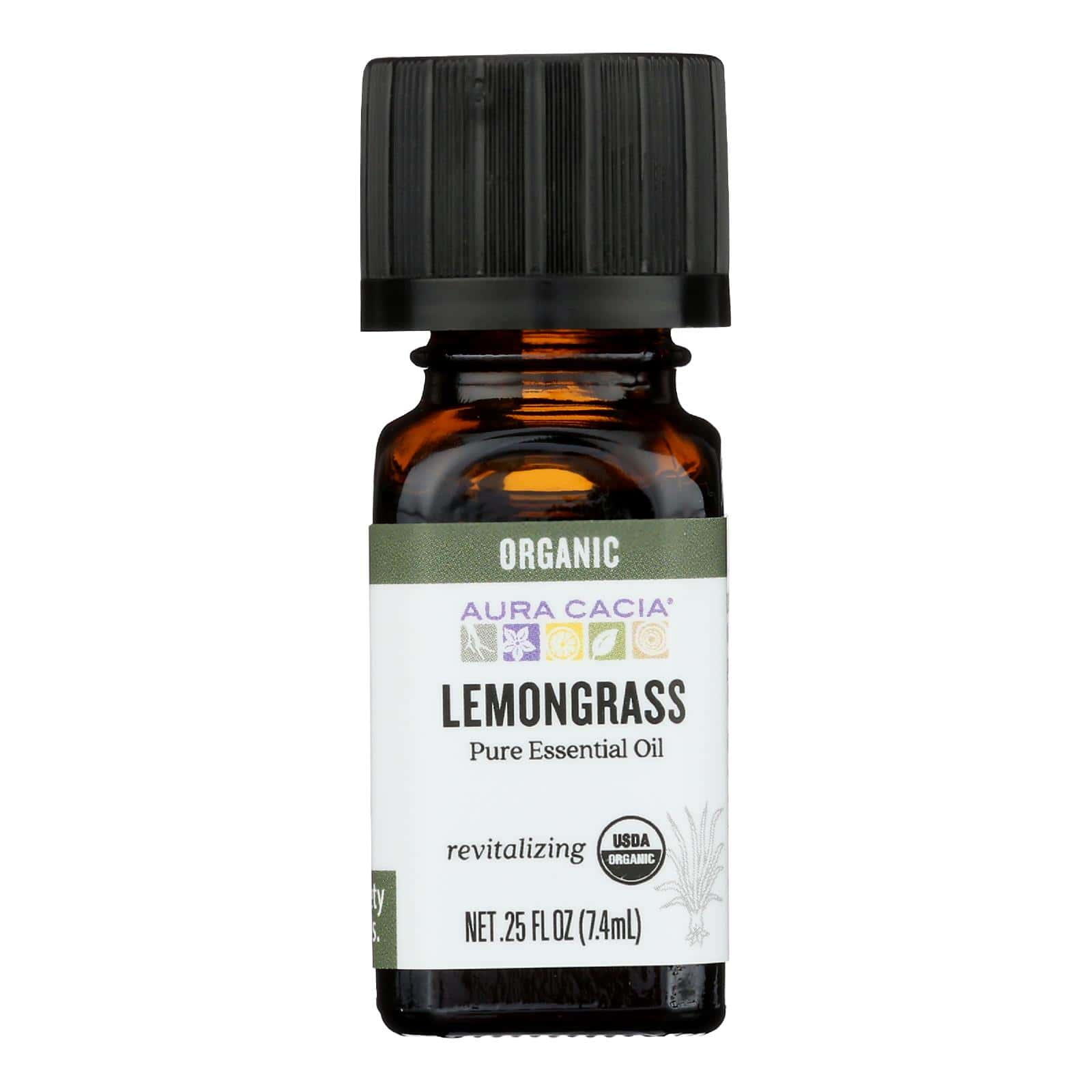 Aura Cacia - Organic Essential Oil - Lemongrass - .25 oz