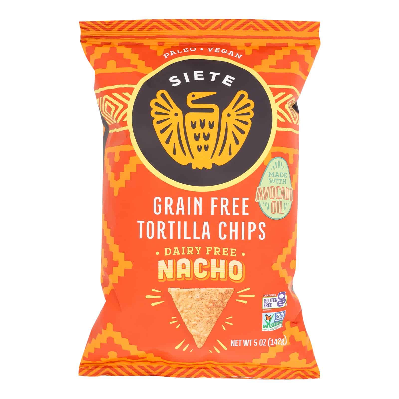 Siete Tortilla Chip - Nacho - Case of 12 - 5 oz - Image 3