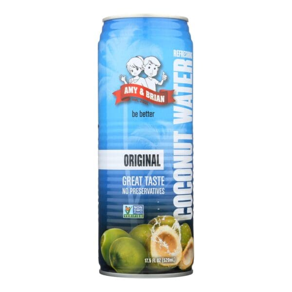 Amy and Brian - Coconut Water - Original - Case of 12 - 17.5 Fl oz. - Image 2
