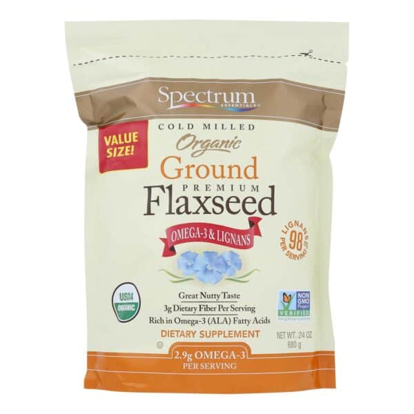 Spectrum Essentials Flaxseed - Organic - Ground - Premium - 24 oz - Image 2