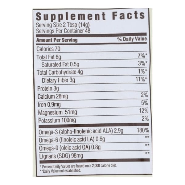 Spectrum Essentials Flaxseed - Organic - Ground - Premium - 24 oz - Image 3