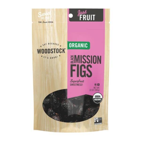 Woodstock Organic Unsweetened Black Mission Figs - Case of 8 - 10 OZ - Image 2