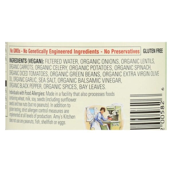 Amy's - Organic Lentil Vegetable Soup - Low Sodium - Case of 12 - 14.5 oz - Image 3