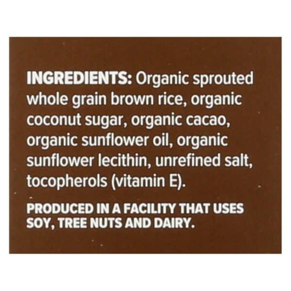 One Degree Organic Foods Sprouted Brown Rice - Cacao Crisps - Case of 6 - 10 oz. - Image 3