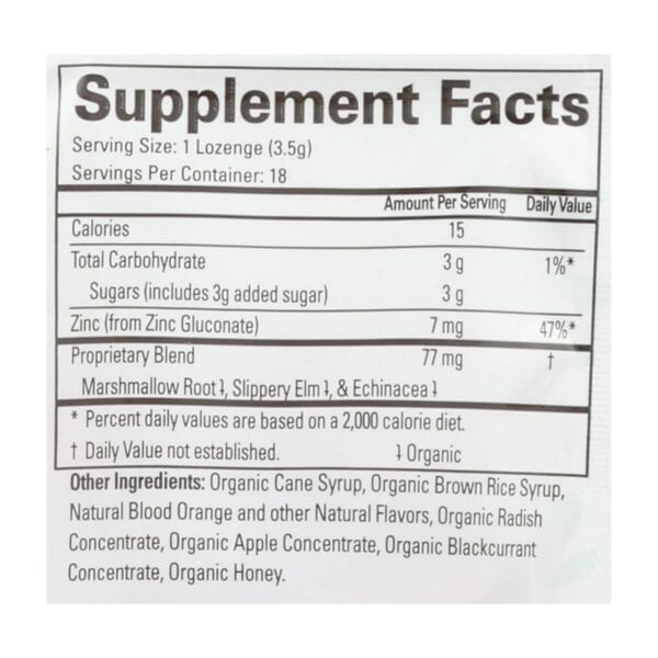 Quantum Research Thera Zinc Lozenges - Blood Orange - 18 count - Image 2