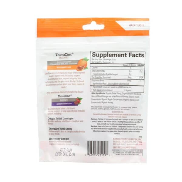 Quantum Research Thera Zinc Lozenges - Blood Orange - 18 count - Image 3