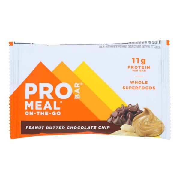 Probar Organic Peanut Butter Chocolate Chip Bar - Case of 12 - 3 oz - Image 2