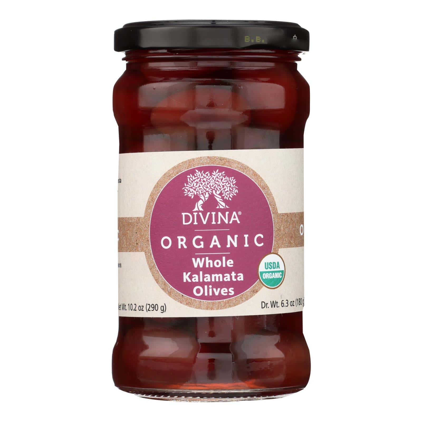 Divina - Organic Kalamata Olives - Case of 6 - 6.35 oz. - Image 2