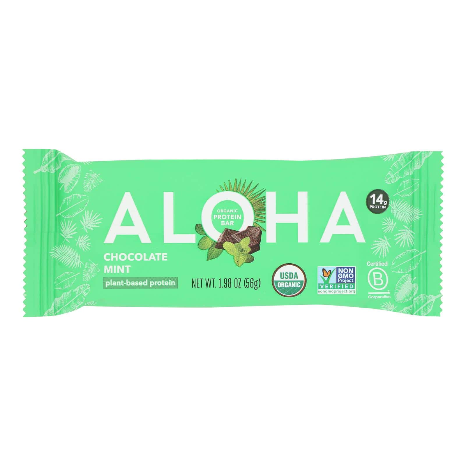 Aloha - Plt Protein Bar Chocolate Mint - Case of 12-1.98 OZ - Image 3