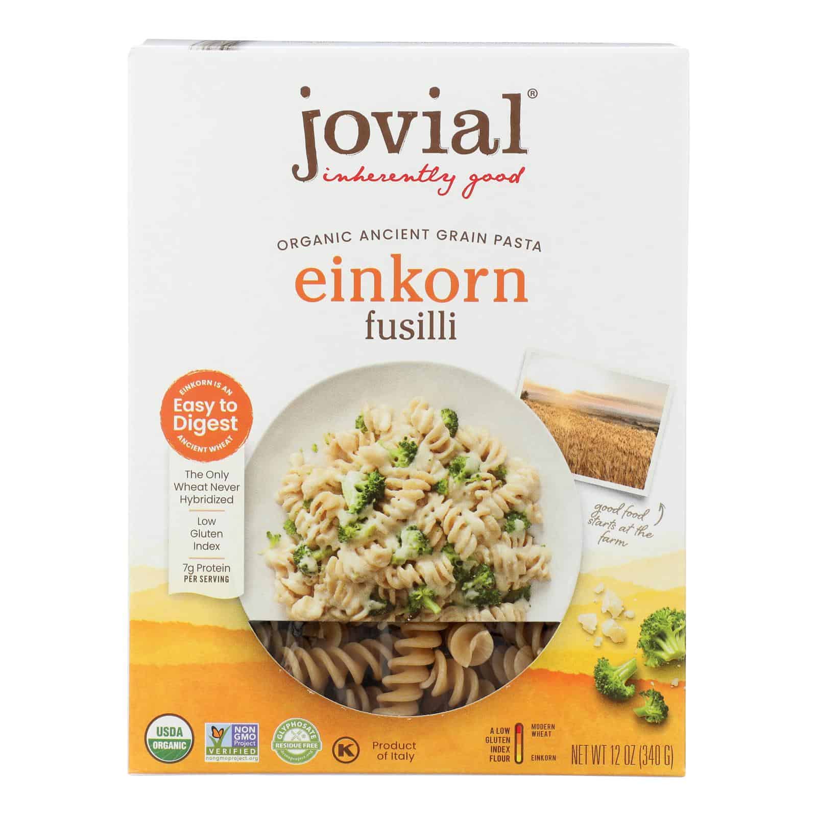 Jovial - Gluten Free Brown Rice Pasta - Fusilli - Case of 12 - 12 oz.