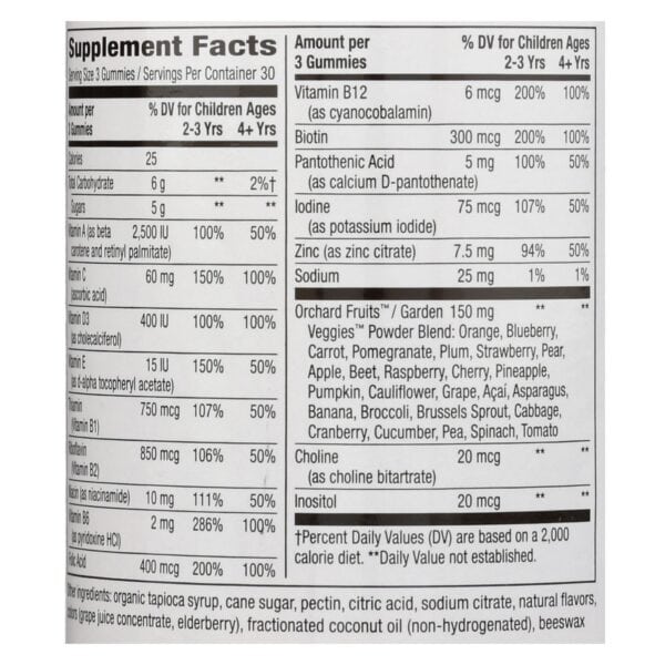 Nature's Way - Alive! Gummies Multi-Vitamin for Children - Cherry Grape and Orange - 90 Gummies - Image 2
