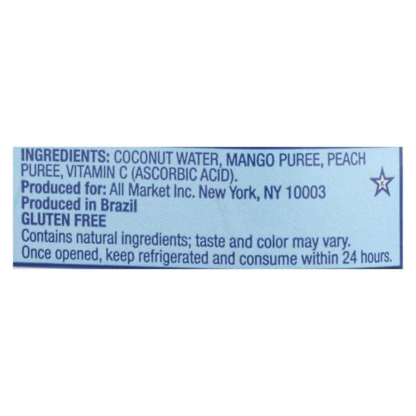 Vita Coco Coconut Water - Peach and Mango - Case of 12 - 500 ml - Image 3