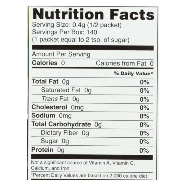 Sweet Leaf Sweetener - Organic - Stevia - 70 Count - Image 2