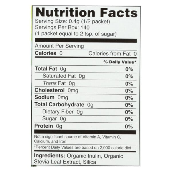 Sweet Leaf Sweetener - Organic - Stevia - 70 Count - Image 3