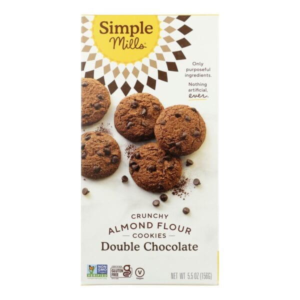 Simple Mills Cookies - Crunchy Double Chocolate - Case of 6 - 5.5 oz - Image 3