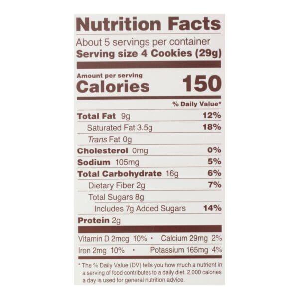 Simple Mills Cookies - Crunchy Double Chocolate - Case of 6 - 5.5 oz
