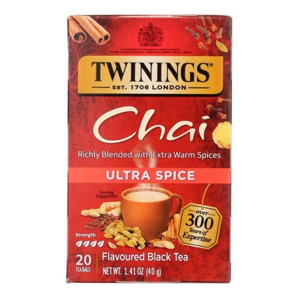 Twinings Tea Chai - Ultra Spice - Case of 6 - 20 Bags - Image 2