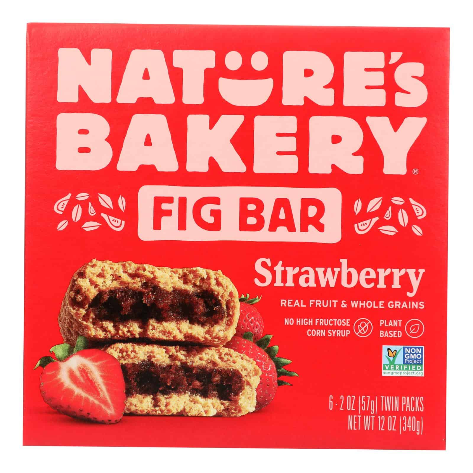 Nature's Bakery Stone Ground Whole Wheat Fig Bar - Strawberry - Case of 6 - 2 oz. - Image 2